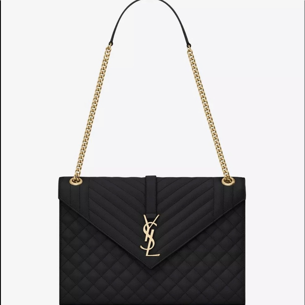 Brand new “YSL Envelope Large Quilted Leather Crossbody” Authentic